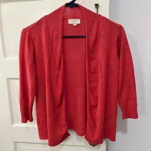 loft open cardigan, blush,‎ pink size, medium, petite